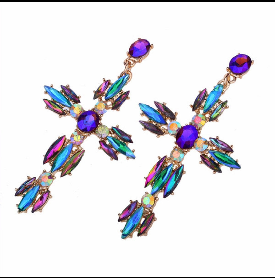 Cross Dangle Earrings